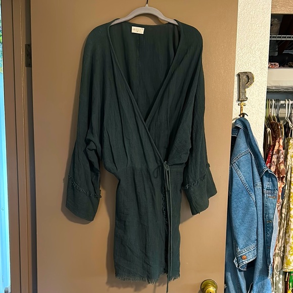 Gillia Green Wrap Dress - Picture 5 of 11